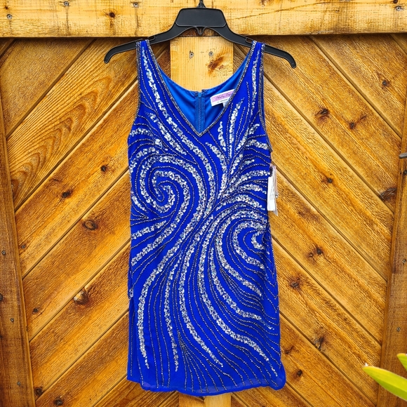 NWTs Hailey Logan by Adrianna Papell Beaded Dress - Picture 2 of 7